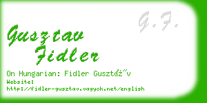 gusztav fidler business card
